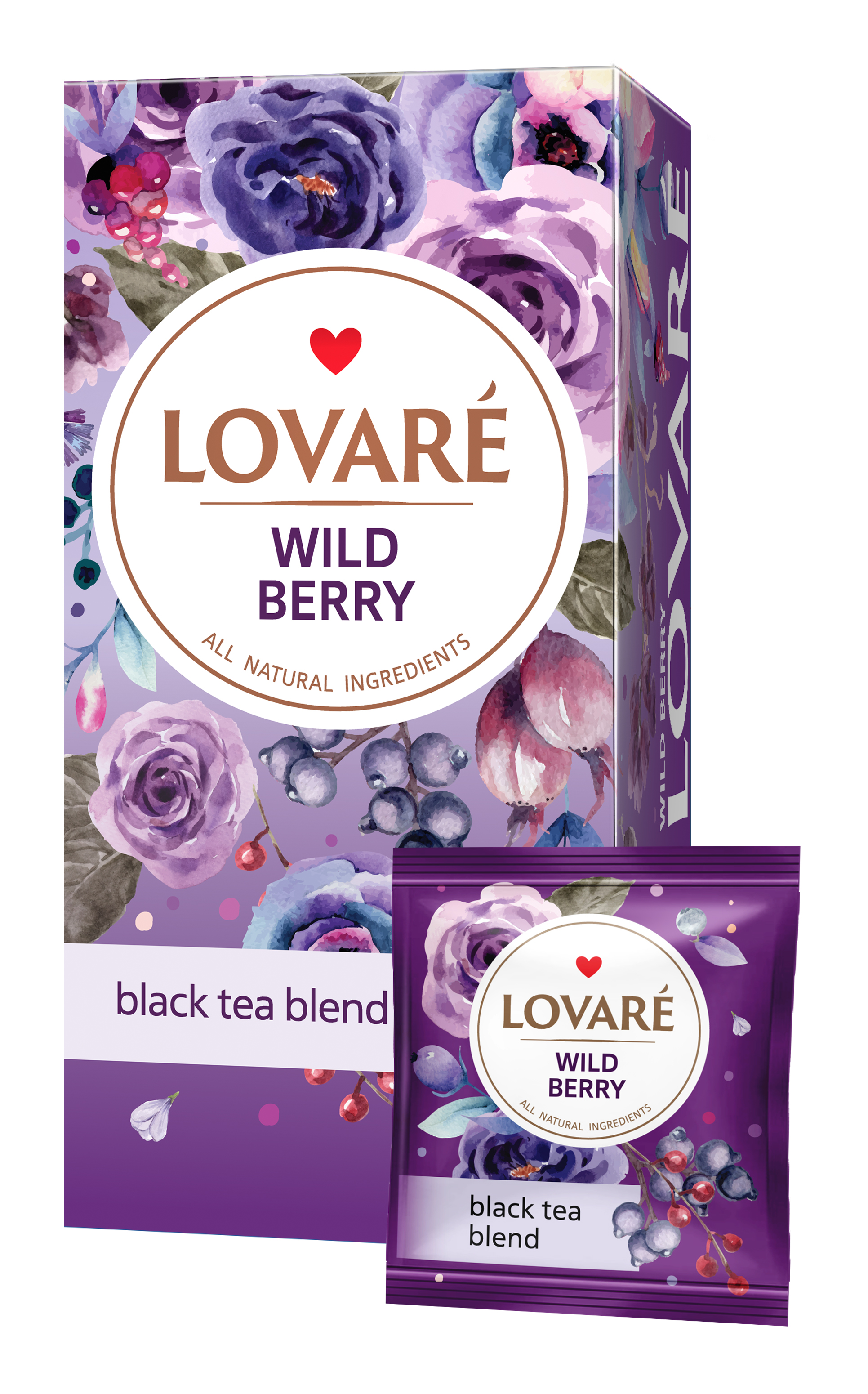 Lovare Schwarztee »Wildbeeren«, 24×2 g