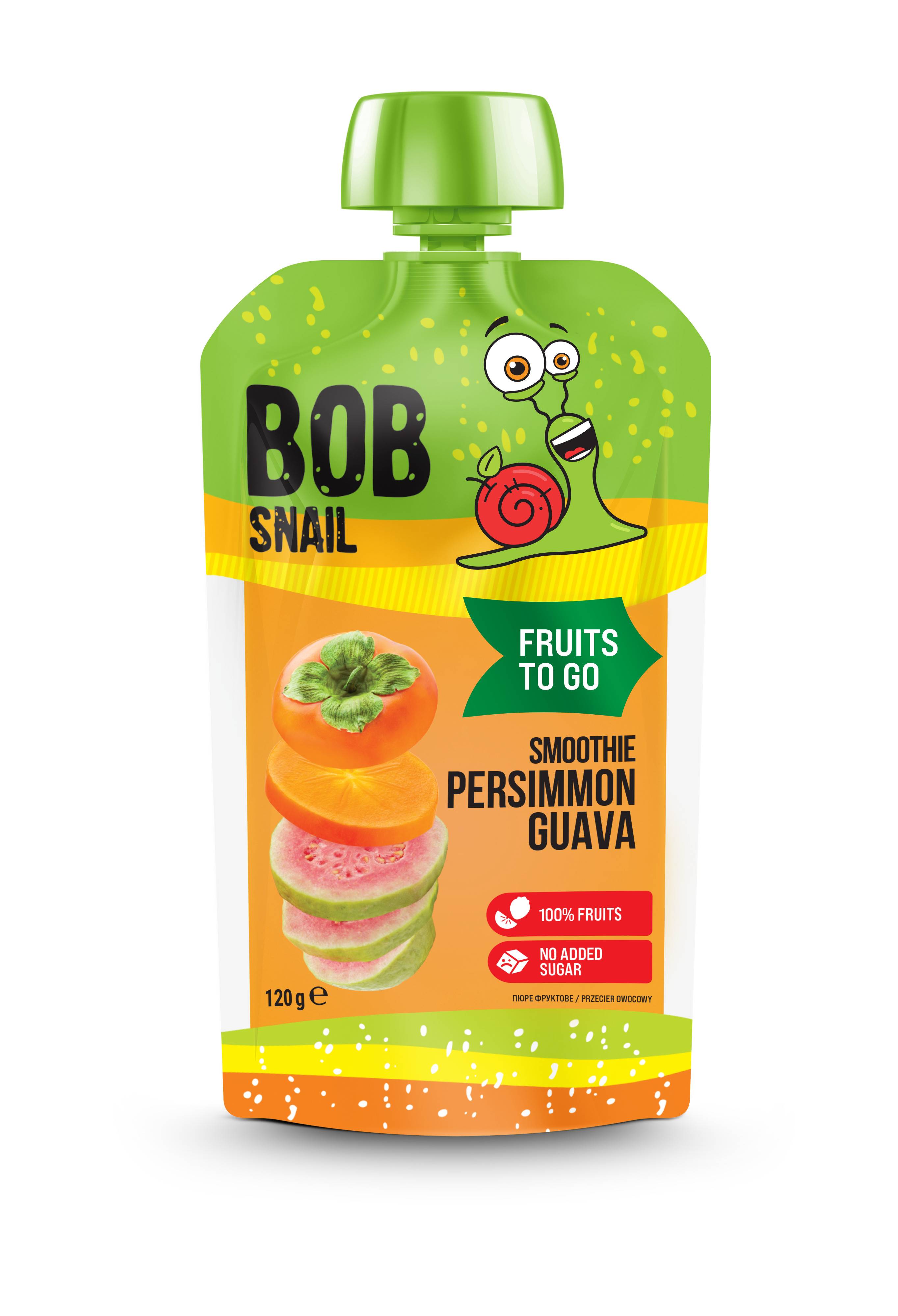 BOB Snail Fruchtpüree Kaki-Guave, 120 g