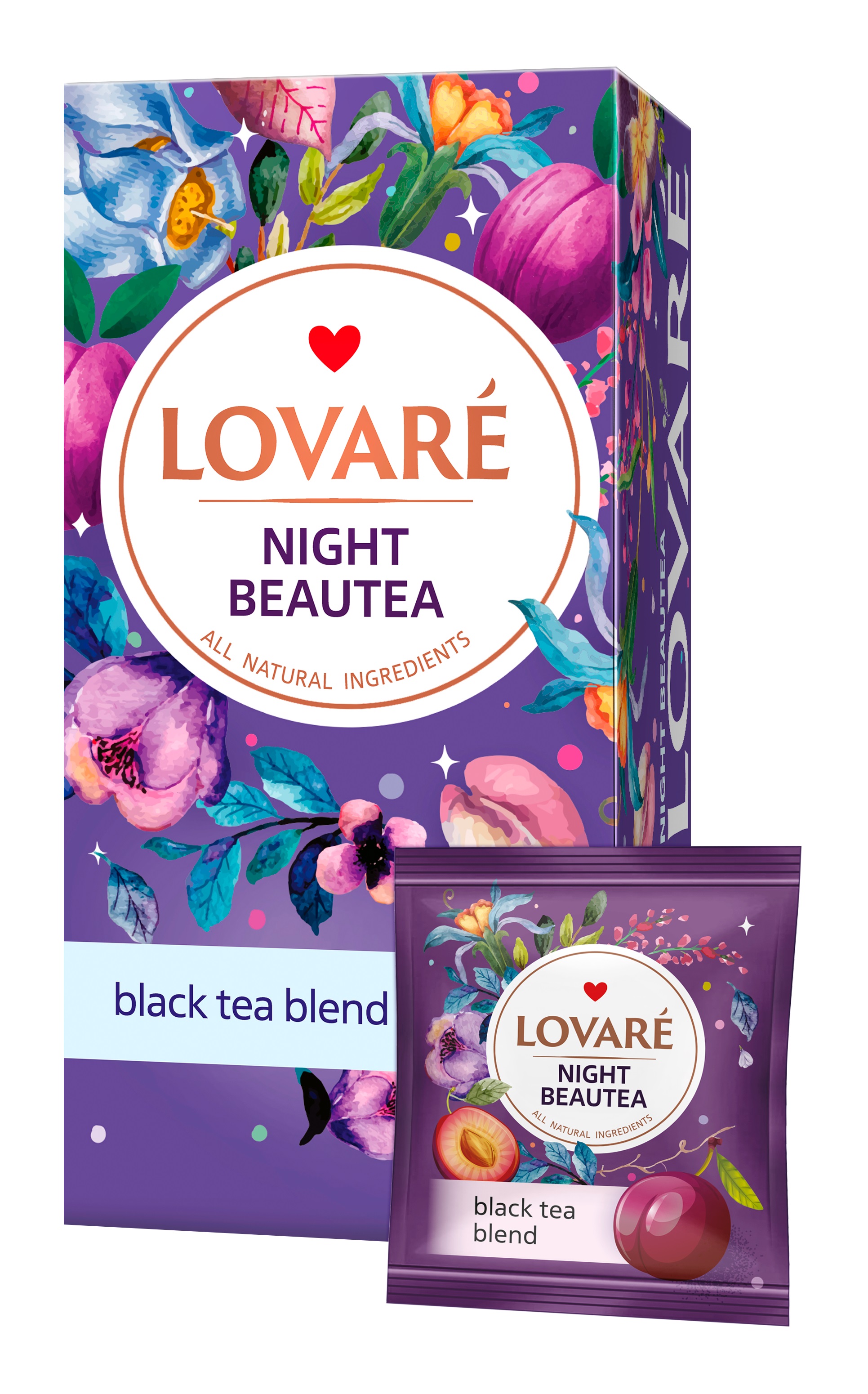 Lovare Schwarztee »Night Beautea«, 24×2 g